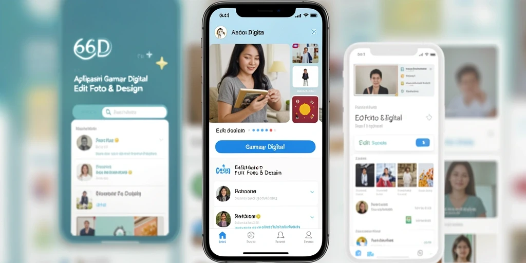 Antarmuka intuitif dan beragam fungsi untuk desain digital.