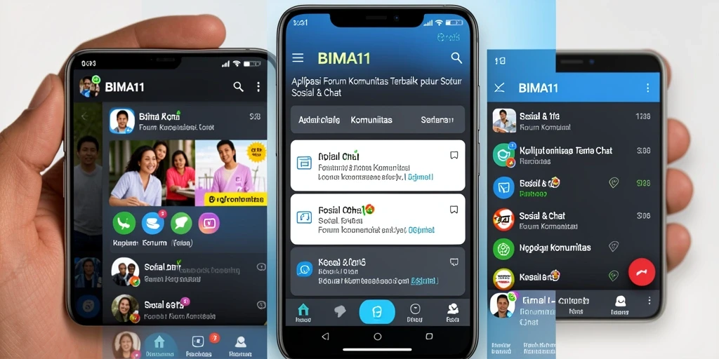 Tampilan antarmuka BIMA11 yang memudahkan navigasi forum komunitas.