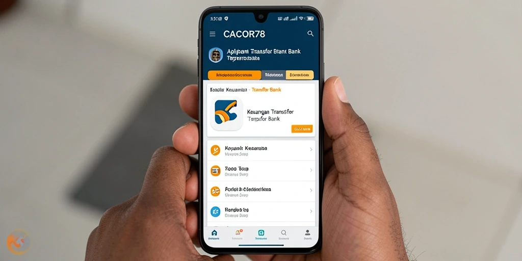 Antarmuka aplikasi CACOR78 yang mudah digunakan untuk Transfer Bank.