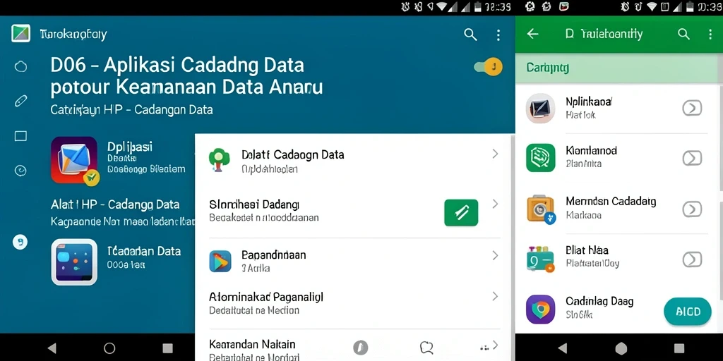 Tampilan antarmuka D06 yang ramah pengguna untuk cadangan data.