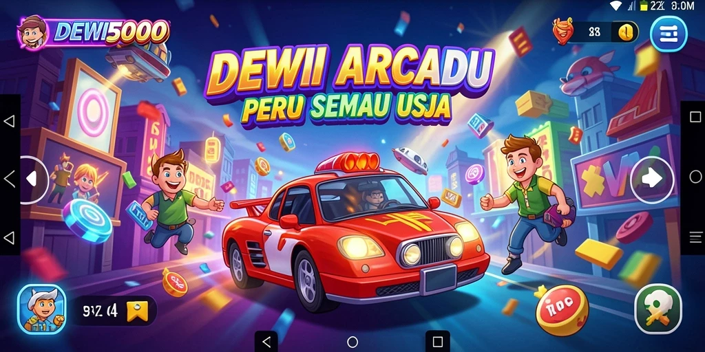 Tampilan antarmuka DEWI5000 yang menarik saat bermain.