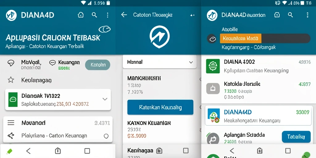 Antarmuka intuitif aplikasi Catatan Keuangan DIANA4D.