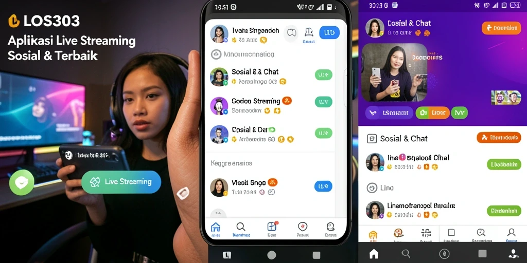 Antarmuka pengguna LOS303 yang menarik dan intuitif untuk Live Streaming.