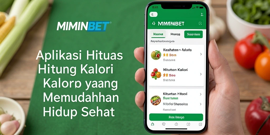 Tampilan antarmuka MIMINBET yang intuitif untuk menghitung kalori.