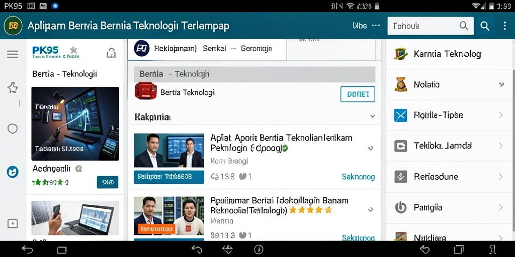 Antarmuka PK95 yang modern dan mudah digunakan.