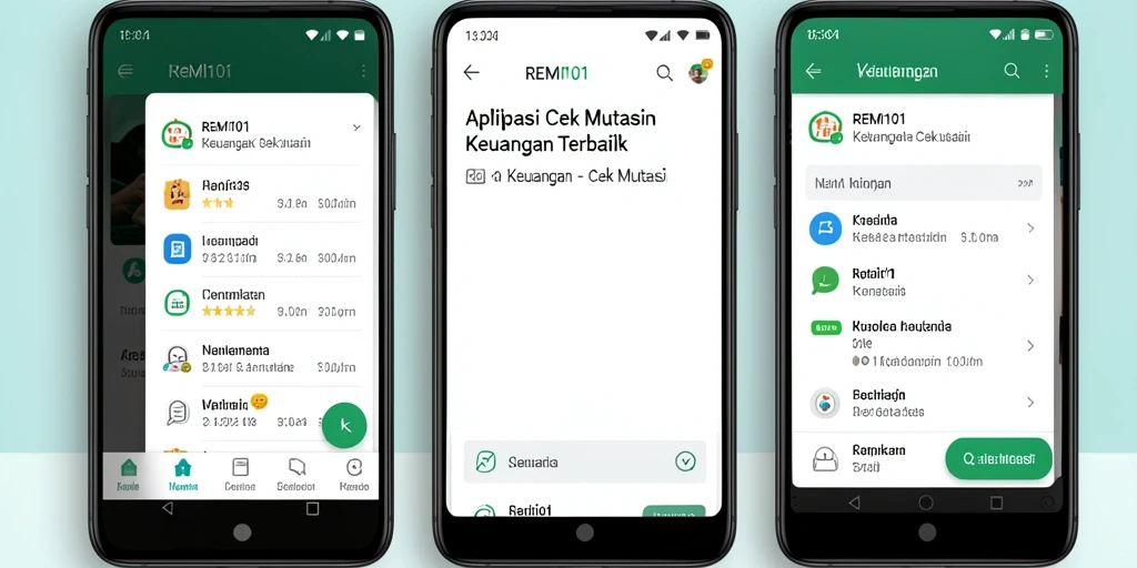 Tampilan antarmuka aplikasi Cek Mutasi REMI101 yang informatif.