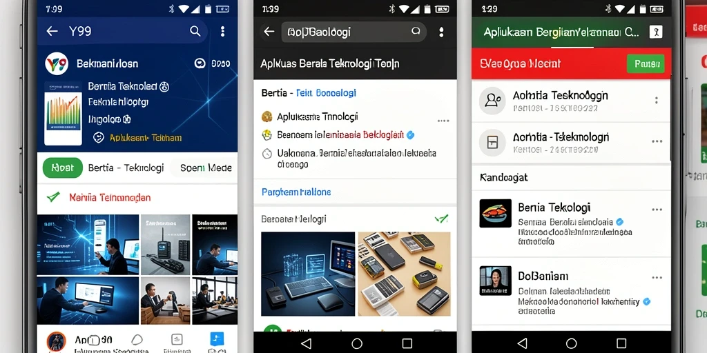 Antarmuka pengguna Y89 yang modern dan informatif.